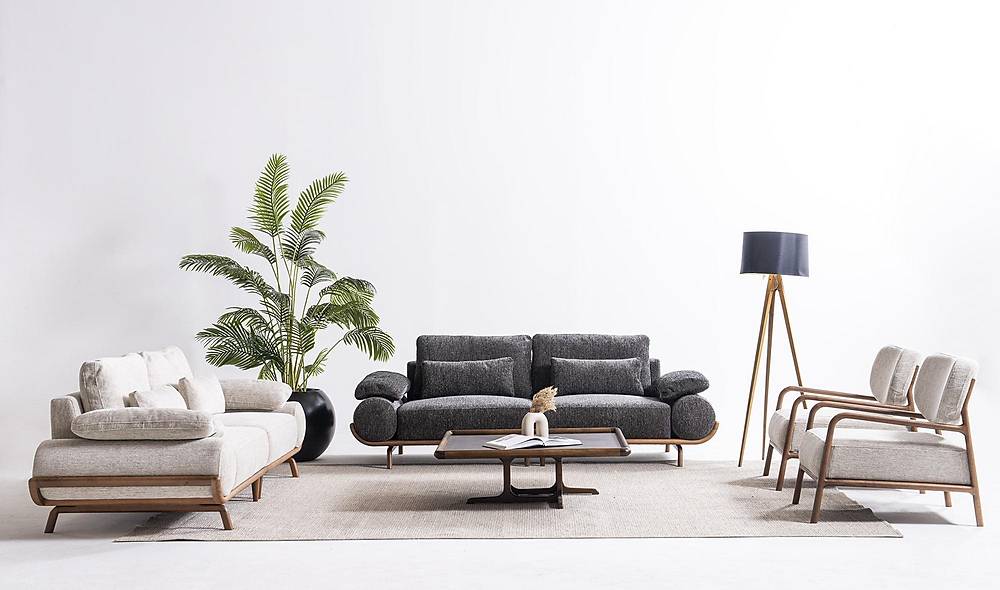 Almeda Koltuk Takımı - Gri Koltuk Takımı