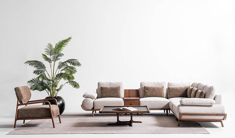 Almeda Köşe Takımı - Kahve Köşe Koltuk