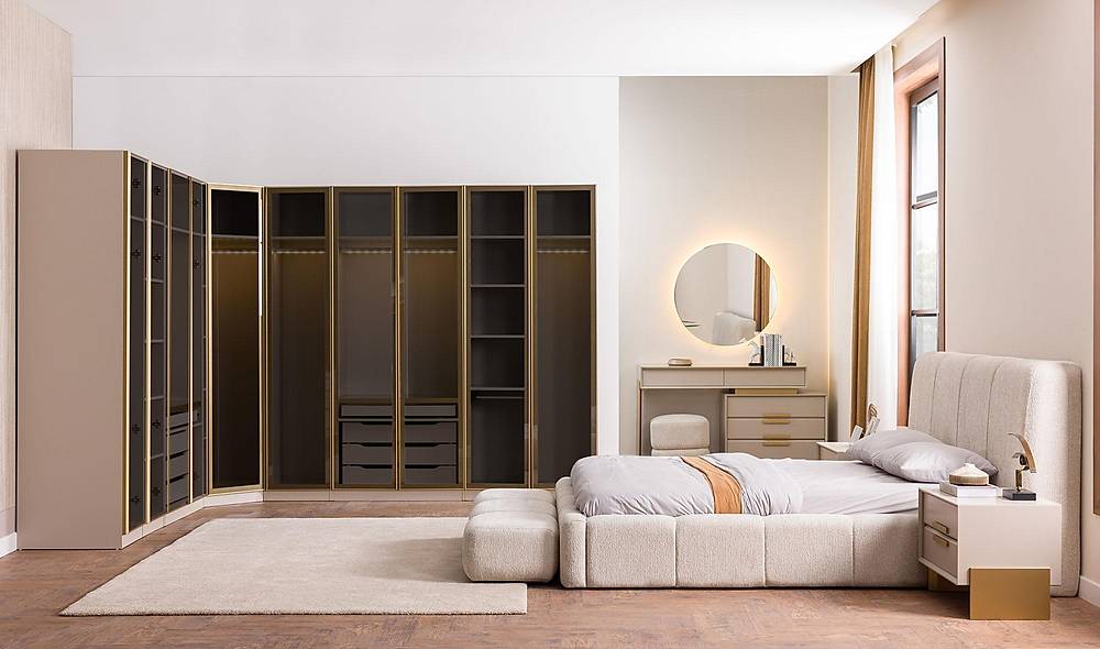 Bonny Yatak Odası - Köşe Dolaplı Köşe Dolap