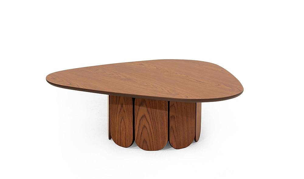 Mandala Ceviz Orta Sehpa - Üçgen Sehpa ve Aksesuar