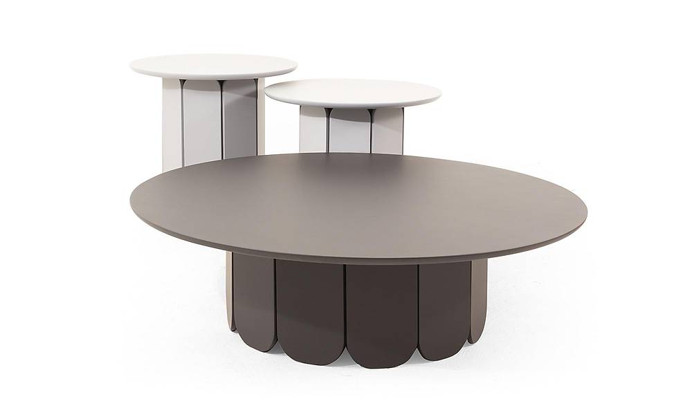 Mandala Renkli Sehpa Seti - Silindir Sehpa ve Aksesuar