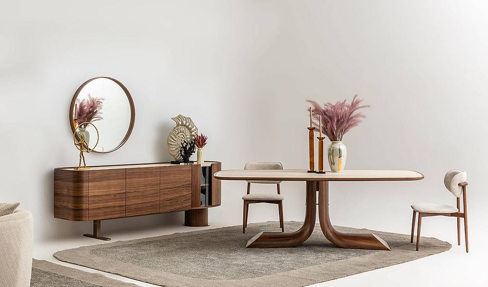 Messina Yemek Odası - Ceviz Yemek Odası