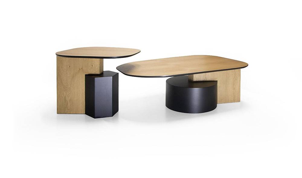 Carpet Orta Sehpa Seti - Meşe Sehpa ve Aksesuar