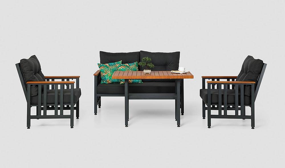 Alexis Bahçe Koltuk Takımı - Antrasit Bahçe Oturma Grubu