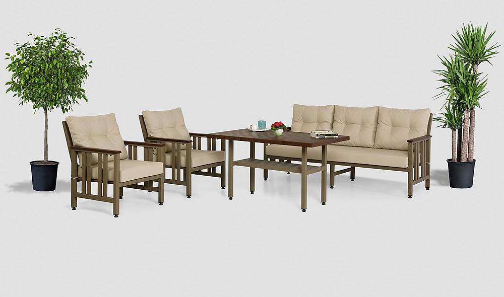 Alexis Bahçe Koltuk Takımı - Krem Bahçe Oturma Grubu