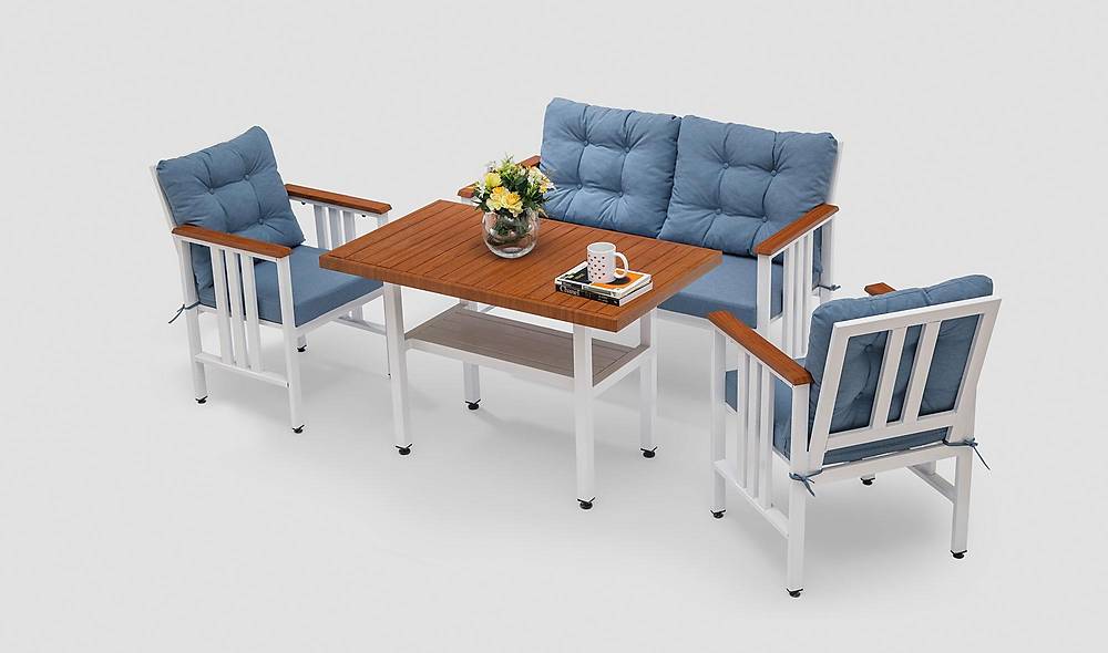 Alexis Bahçe Koltuk Takımı - Mavi Bahçe Oturma Grubu