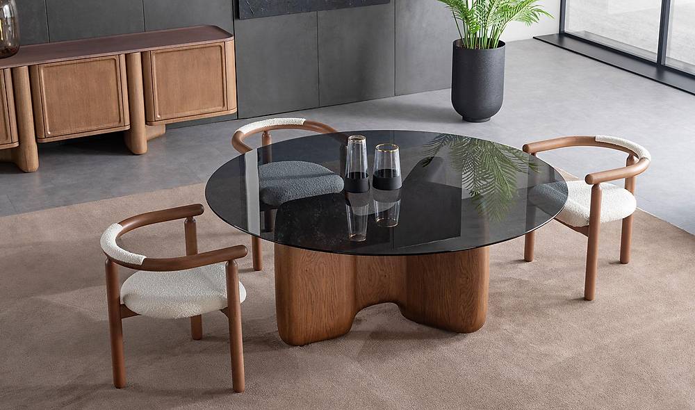 Toms Yemek Masası Takımı - Cam Yemek Masası Takımı