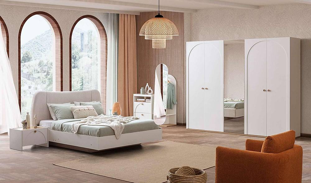 Lenora Yatak Odası - Beyaz Yatak Odası