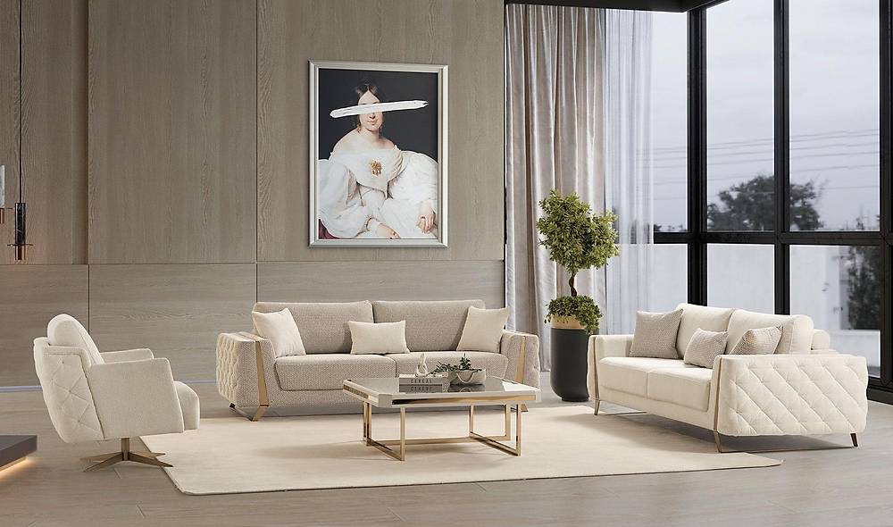 Armoda Koltuk Takımı - Krem Koltuk Takımı