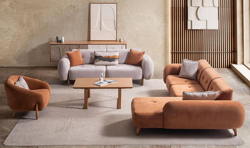 Olbia Koltuk Takımı - Köşeli