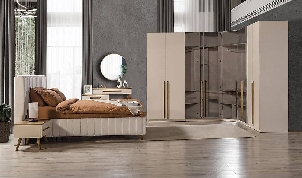 Trinity Yatak Odası - Köşe Dolaplı Giyinme Odası