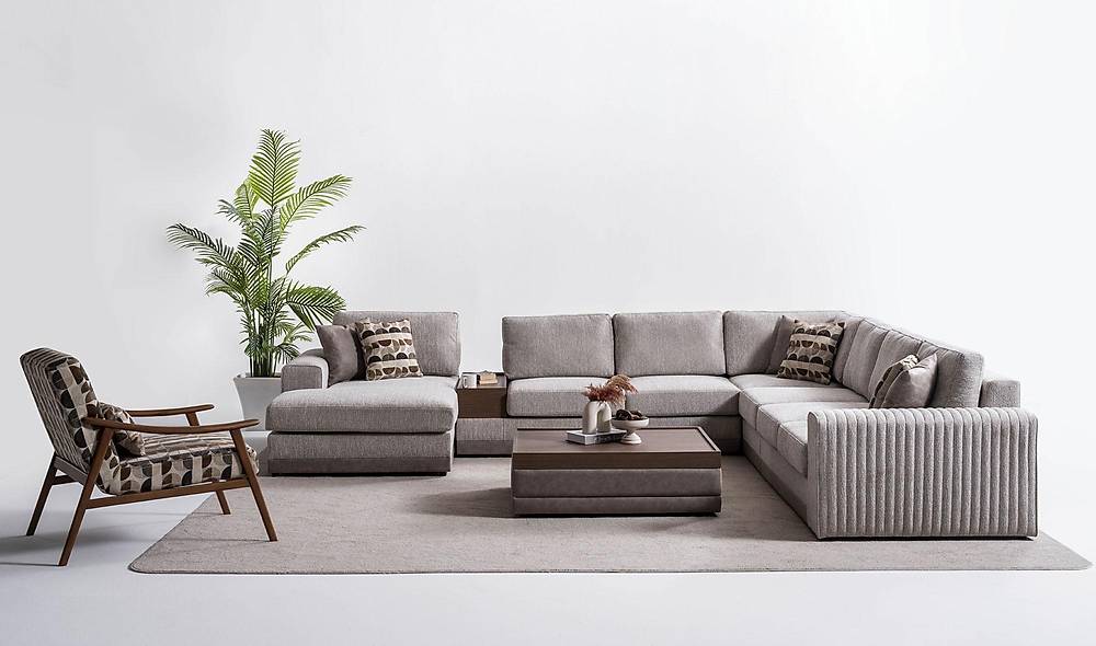 Jolly Köşe Takımı - Vizon Köşe Koltuk