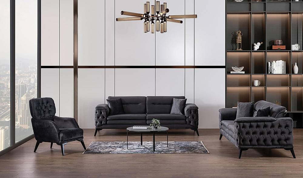 Vitalis Koltuk Takımı - Antrasit Koltuk Takımı