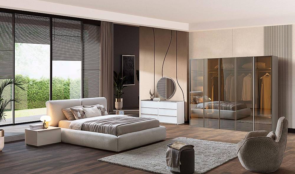 Merry Bazalı Yatak Odası - Reflekte Kapaklı Yatak Odası