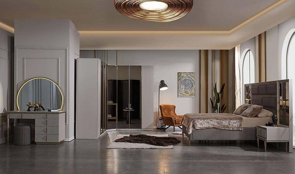 Polker Yatak Odası - Köşe Dolaplı