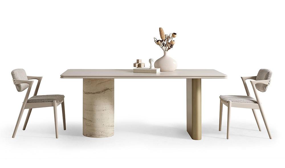 Elizabeth Yemek Masası Takımı - Bej Yemek Masası Takımı