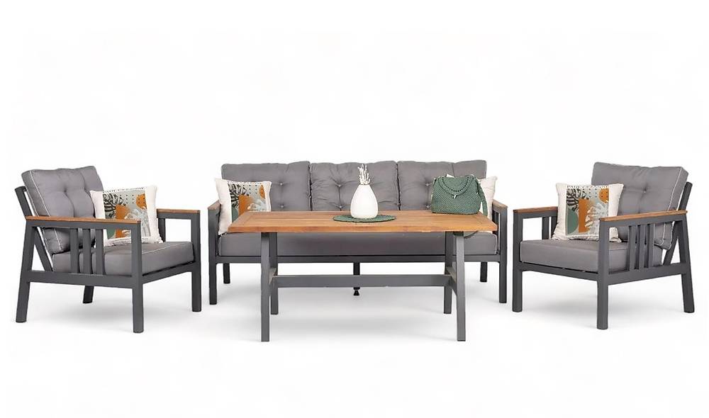 Falcon Bahçe Koltuk Takımı - Gri Bahçe Oturma Grubu