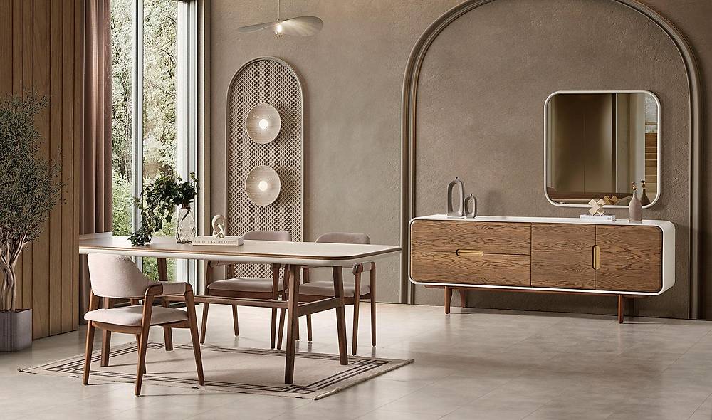 Toronto Yemek Odası - Meşe Yemek Odası