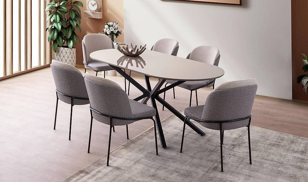 Lara Yemek Masası Takımı - Sirius Sandalye Yemek Masası Takımı