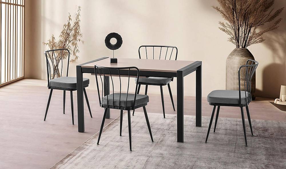 Aksu Yemek Masası Takımı - Romano Sandalye Yemek Masası Takımı