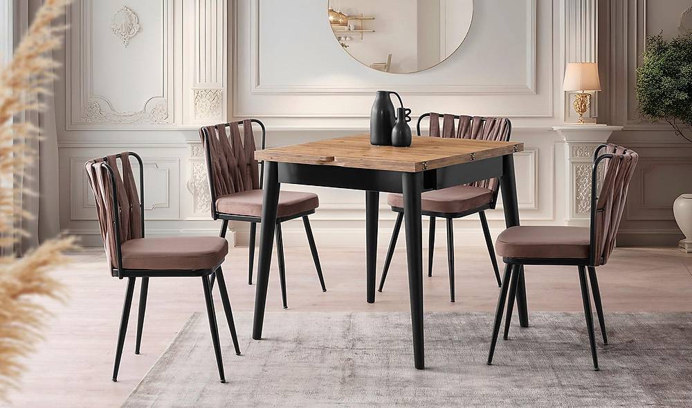 Alfa Yemek Masası Takımı - Akalis Sandalye Yemek Masası Takımı