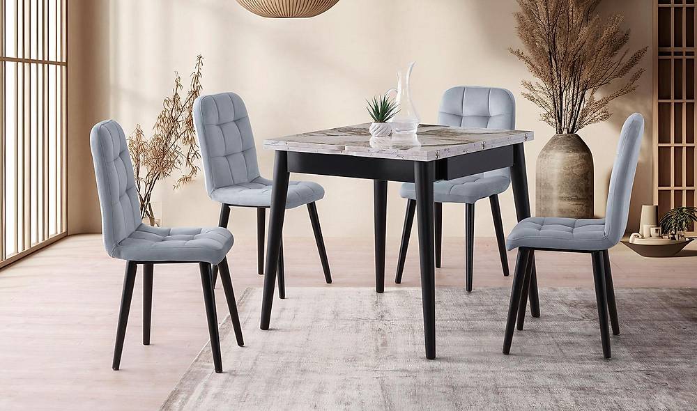 Alfa Yemek Masası Takımı - Alesta Sandalye Yemek Masası Takımı