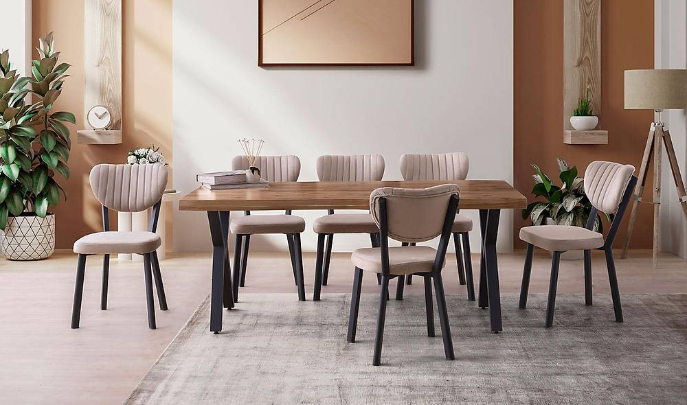 Armina Yemek Masası Takımı - Gallia Sandalye Yemek Masası Takımı