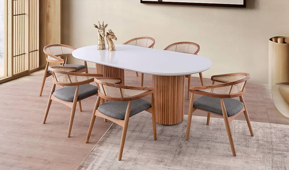 Antik Yemek Masası Takımı - Anatolia Sandalye Yemek Masası Takımı