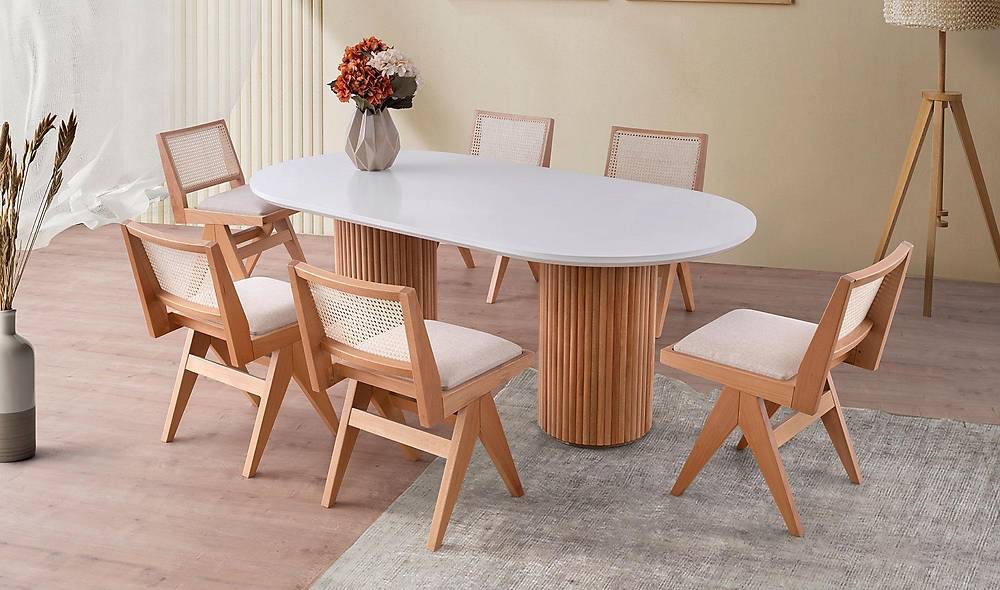 Antik Yemek Masası Takımı - Alivio Sandalye Yemek Masası Takımı