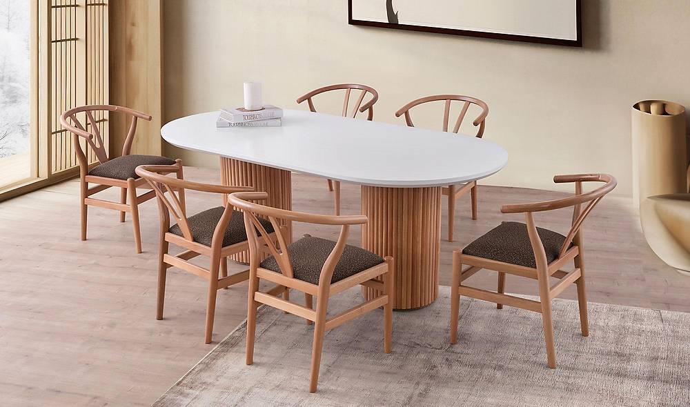 Antik Yemek Masası Takımı - Farren Sandalye Yemek Masası Takımı