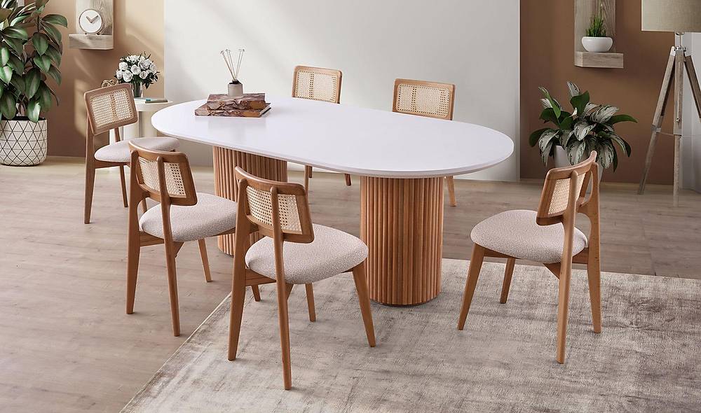 Antik Yemek Masası Takımı - Float Sandalye Yemek Masası Takımı