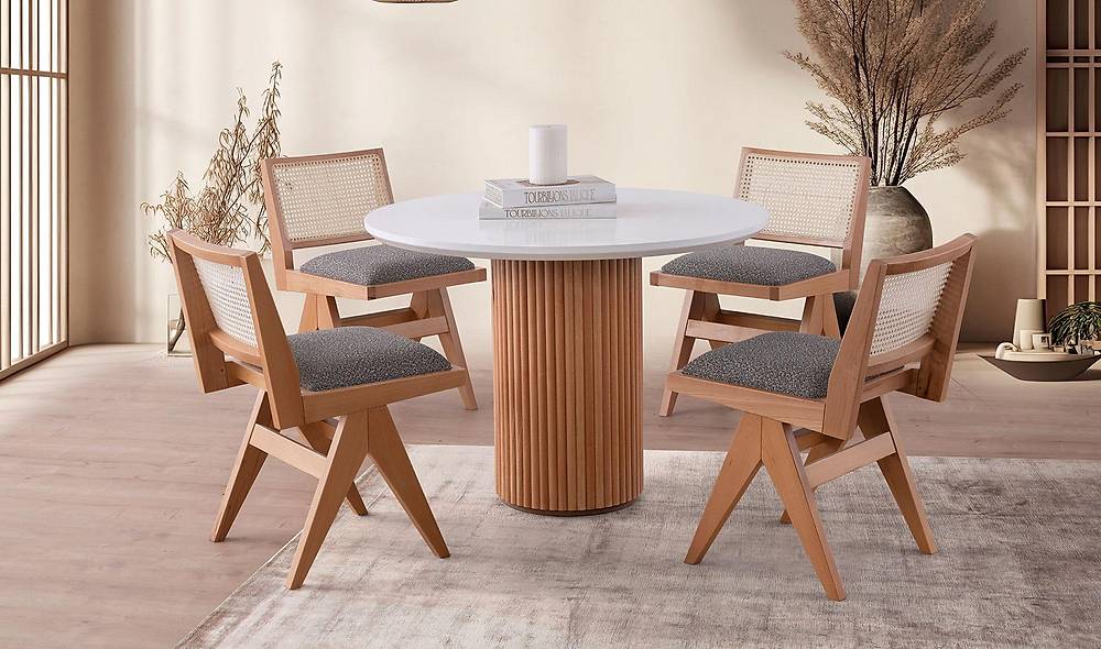 Amor Yemek Masası Takımı - Alivio Sandalye Yemek Masası Takımı