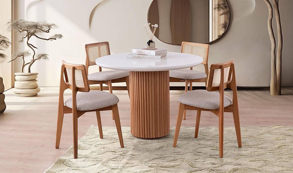 Amor Yemek Masası Takımı - Float Sandalye Yemek Masası Takımı