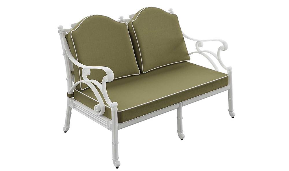 Melani İkili Bahçe Koltuğu - Beyaz Bahçe Mobilyası