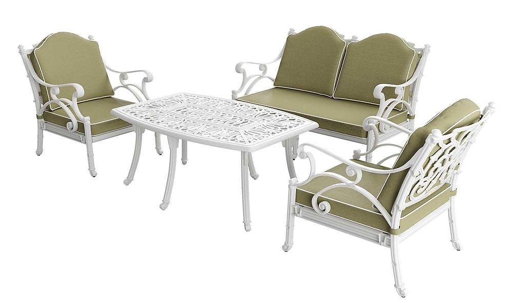 Melani Bahçe Koltuk Takımı - Beyaz Bahçe Oturma Grubu