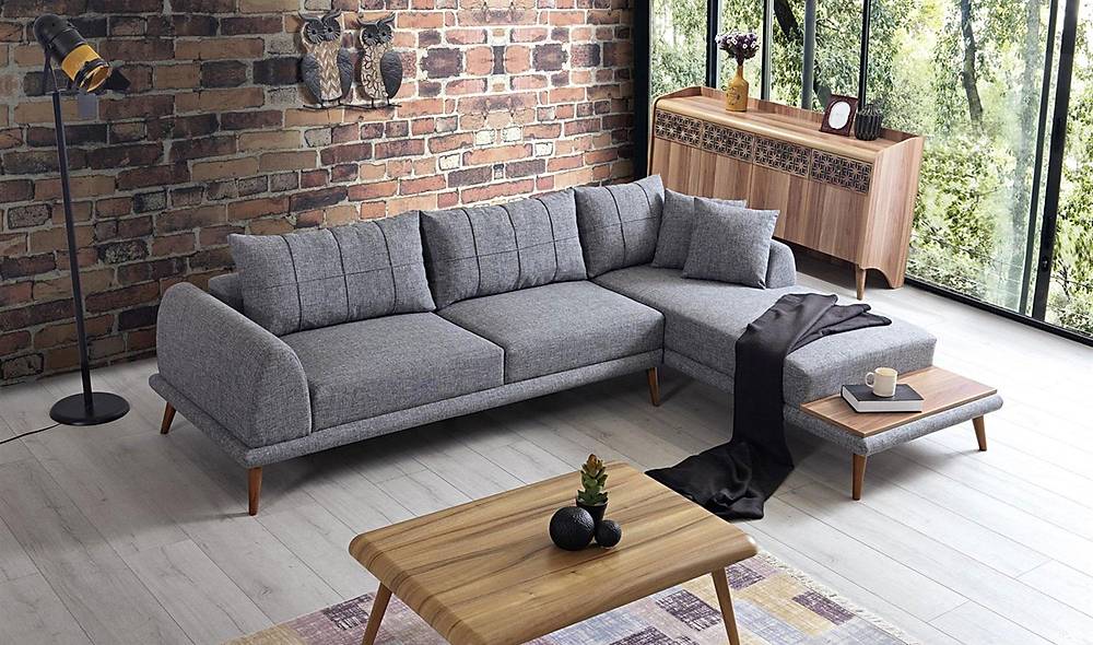 Bona Köşe Takımı - Gri Köşe Koltuk