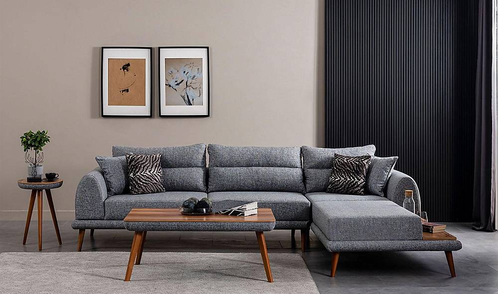 Tiara Köşe Takımı - Gri Köşe Koltuk