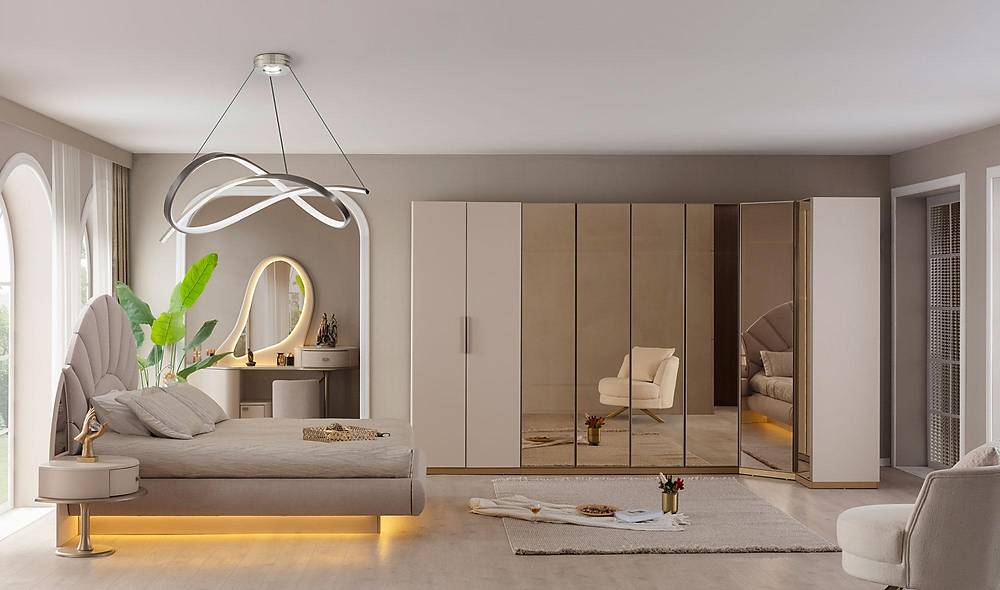 Losi Yatak Odası - Köşe Dolaplı Giyinme Odası