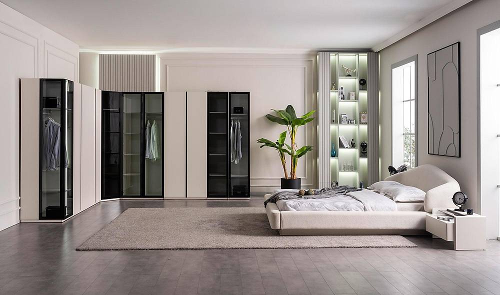 Rigel Yatak Odası - Köşe Dolaplı Giyinme Odası