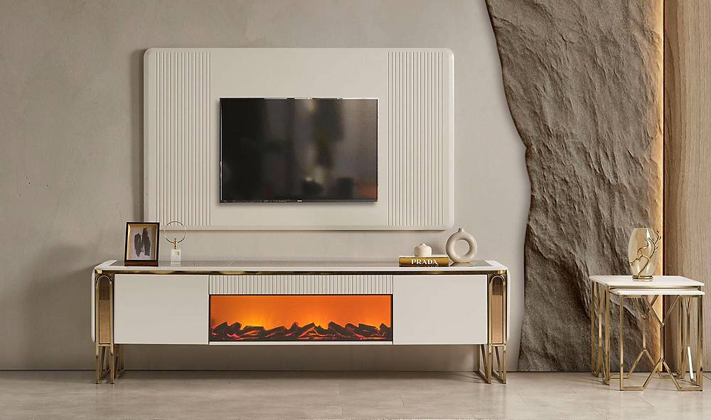 Misis Tv Ünitesi - Şömineli TV Ünitesi