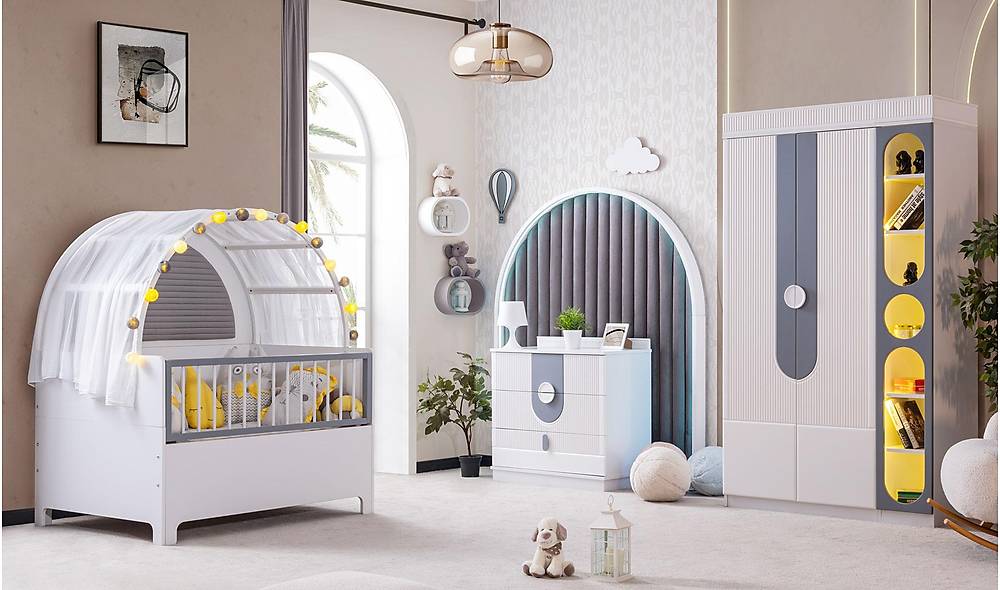 Rumba Bebek Odası - Gri Bebek Odası