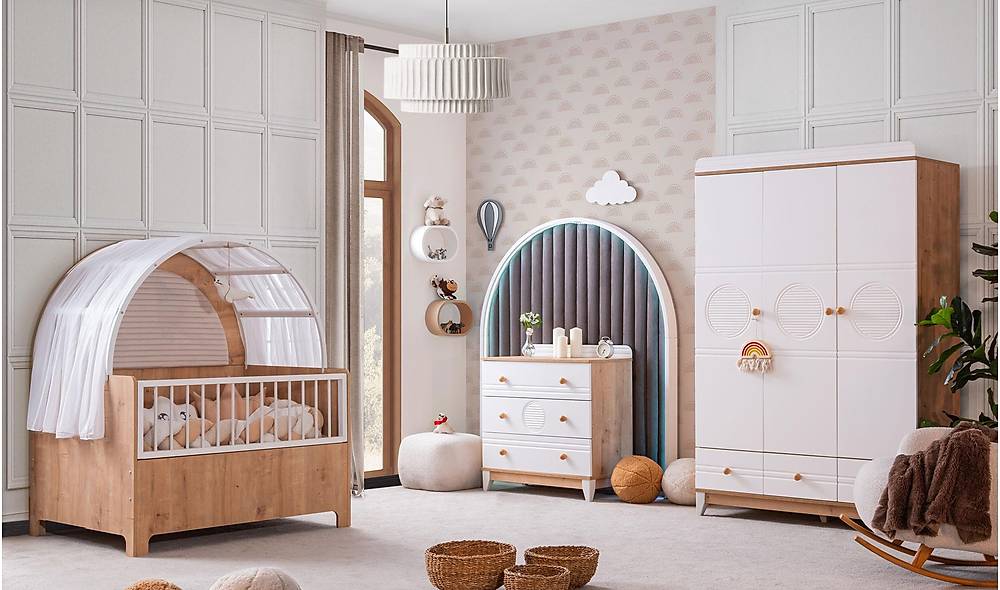 Momo Bebek Odası - Meşe Genç Odası