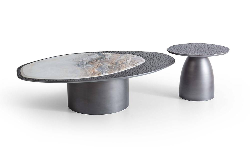 Wave Orta Sehpa Seti - Silver Sehpa ve Aksesuar