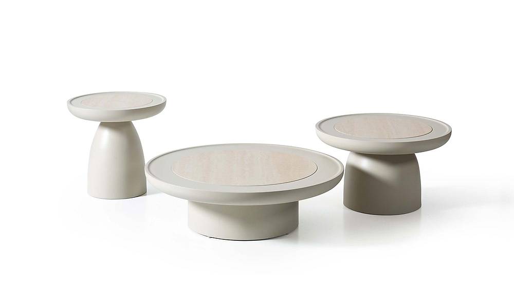 Dyno Sehpa Seti - Porselen - Krem Sehpa ve Aksesuar