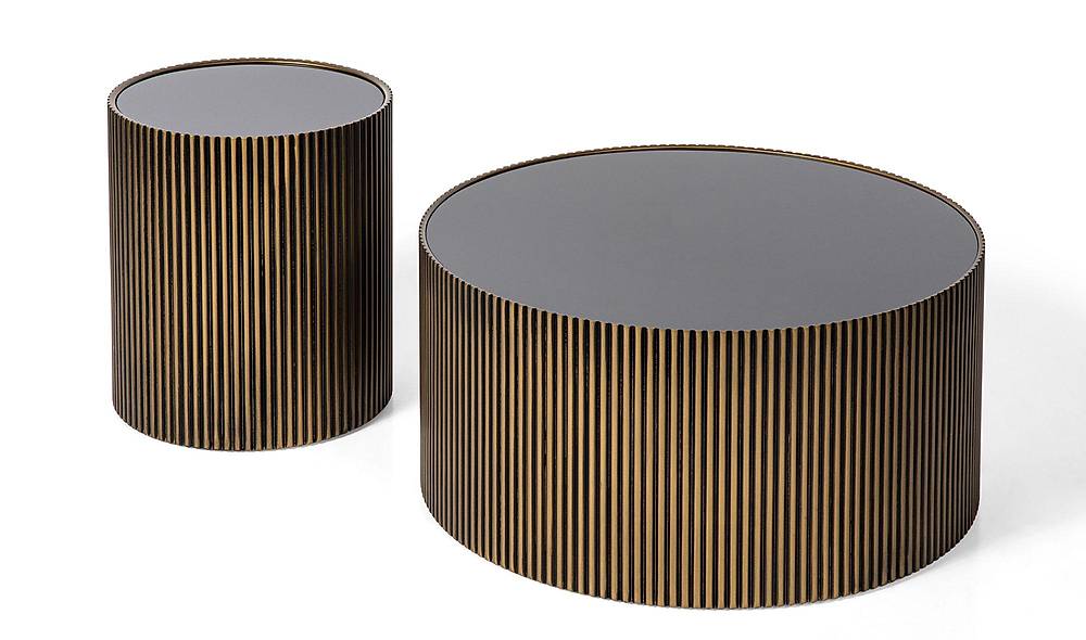 Niko Orta Sehpa Seti - Brass Sehpa ve Aksesuar