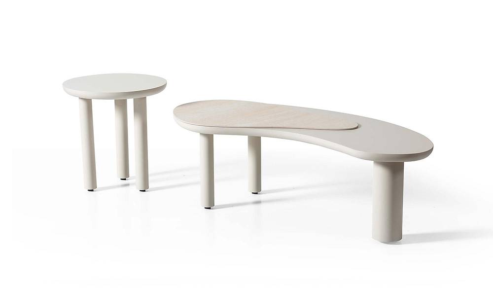 Vittore Orta Sehpa Seti - Krem Sehpa ve Aksesuar