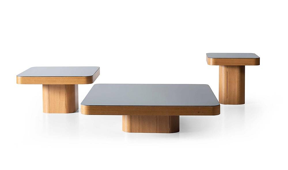 Oliver Orta Sehpa Seti - Meşe Sehpa ve Aksesuar