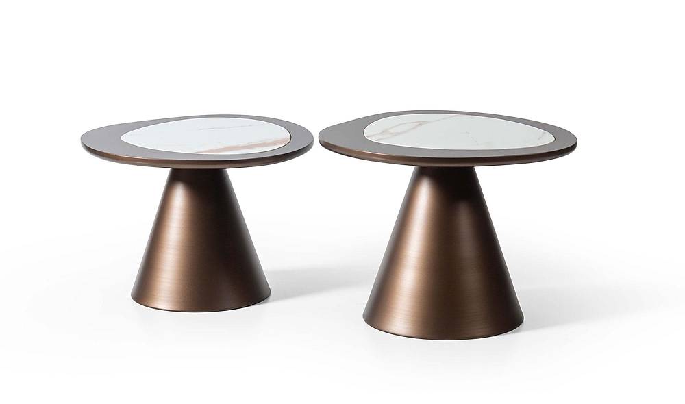 Milton Orta Sehpa Seti - Porselen Sehpa ve Aksesuar