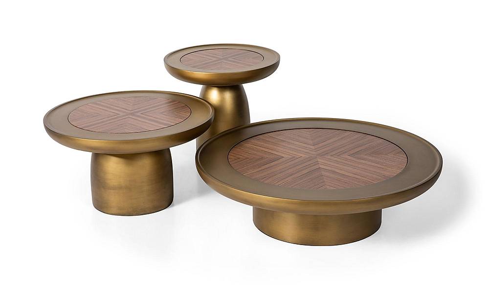 Parker Orta Sehpa Seti - Brass Sehpa ve Aksesuar