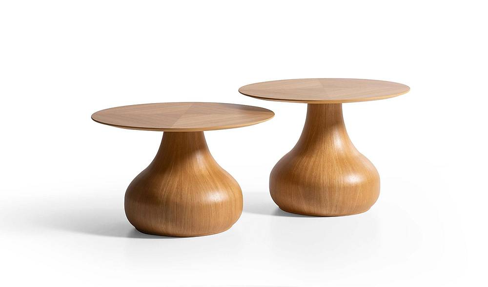 Chia İkili Sehpa Seti - Meşe Sehpa ve Aksesuar